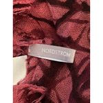 Nordstrom Collection Scarf Womens One Size Pink Cashmere Silk Abstract Fringe Photo 8