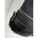 EXPRESS  Black Faux Suede Fur Lined Moto Jacket Womens Size Large Photo 1