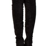 NEW Room of Fashion 8.5 Chateau Over The Knee Block Heel Stretch Boots Black OTK Photo 2