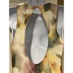 Black Halo Ruched Floral-print Cutout Gown In Petal Charm Sz M Photo 11