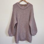 Free People  Lola Sweater Mini Dress Size Medium Purple Fall Winter Photo 1