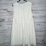 Halogen  White Eyelet Sleeveless Fit & Flare Dress 100% Cotton Lined 18W Photo 3