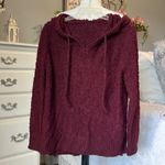 Chunky Oversized Popcorn Sweater Wine Hoodie Red Photo 3