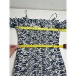 Robert Rodriguez  Carmen Ruched Floral Blue and White Off Shoulder Mini Dress 6 Photo 4