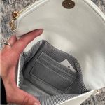 White Convertible Clutch Crossbody Bag Gold Chain Strap‎ Wristlet Purse Photo 1