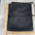 EXPRESS  Faux Pebbled Leather Fold Over Shoulder Bag Black‎ Chain Strap Photo 10