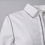 C/MEO COLLECTIVE C/MEO NWT Long Sleeve Belted Button Up White Contemporary Business Blouse Top Photo 3