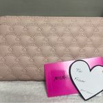 Betsey Johnson Quilted Zip Wallet in Rose Pink | NWT​ Tan Photo 1