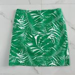 Talbots Women’s Palm Tree Leaf Green/White Tropical Print Skirt Sz 8P Photo 0