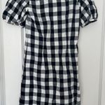 Loft Black & White Gingham Button V-Neck Dress Size 00 NWT Photo 8