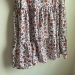 a.n.a  Cotton Fall Floral Sleeveless Tiered Sundress (Sz XL) Orange & Red Paisley Photo 2