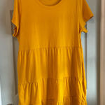 Time and Tru Women's XL Mustard Yellow Tiered T Photo 0