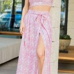 Krewe Du Q Floral Square Neck Crop Top & Maxi Skirt Set Pink Women Size Small Photo 0