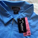 ZOO BLUE SLEEVELESS ZIP POLO Size L Photo 4