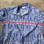 Anthropologie MAEVE BY  bubble hem shirt dress in blue and white 1X Photo 11