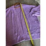 Zyia Active Lilac Petra Chunky Knit Cardigan Puff Sleeves Women’s size Small Purple Photo 10