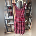 VICI  plaid maxi dress tiered Sway With Me Tiered Midi lace bows holidays ruffle Photo 1