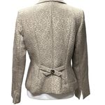 Jones New York  Tan Brocade‎ Long Sleeve Blazer Jacket Business Size 8P Career Photo 4