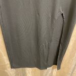 SheIn  Privé Black Long Sleeve Ribbed Square Neck Split Thigh Dress, Large Photo 3