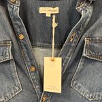 Good American  Weightless Easy Denim Shirt Oversized Button Down Long Sleeve Photo 3