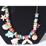 Source Unknown By The Sea Colorful Beaded Multi Charms Copper Tone Snake Chain 24" Necklace Photo 1