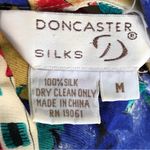 Doncaster Vintage Silk Beach Houses Blouse  Sz M Photo 6