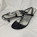 Madden Girl  Black Patten Leather Kitten Heel Ankle Strap Dress Sandal, Size 9‎ Photo 0