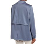 Adrianna Papell NWT Drape Front Blazer Dusty Blue Photo 2