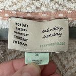 Anthropologie Saturday Sunday XL Cowl Neck Sweater Textured Chevron Cream Pink Photo 4