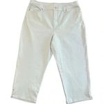 Gloria Vanderbilt Amanda Midrise green denim Capri. Size 14. Photo 2