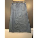 Ebossy Skirt Womens XL Blue Denim A Photo 4