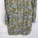 RipSkirt Dress Womens XS Green Floral Long Sleeve 100% Cotton Pockets Photo 10