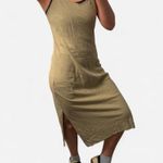 Cotton On linen mix midi shift dress in sage Photo 4