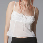 Unif Angel Top White Baby Doll Sheer Cami- Size XS Photo 0