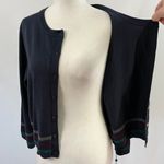 Tommy Hilfiger New  Striped Hem Cropped Cardigan 3/4 Sleeve Sweater Navy Photo 12