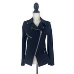 Veronica Beard Hadley Scuba Moto Jacket Navy Photo 2