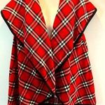 Mud Pie  Red /Black shrug vest Size One Size OS perfect for Fall and Christmas Photo 0