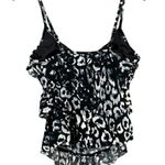 MagicSuit Rita Tankini Swim Top Womens 8 Black Animal Print Tiered Tummy Control Photo 2