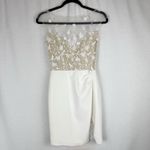 Rime Arodaky Eleonora Sheer Lace Bridal Wedding Mini Dress White FR 34 XS Size undefined Photo 2