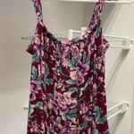 American Eagle  Outfitters Floral Purple Strapless Top Photo 1