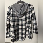 SO  Hooded Plaid Long Sleeve Shirt Photo 5