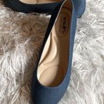 Coach and Four Women’s Juliette Chambray with Metallic Shimmer Pointed Toe Flats Blue Size 8.5 Photo 1