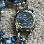 Geneva women’s blue/ silver beaded bracelet watch one size‎ Blue Photo 1