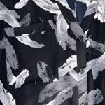 EXPRESS Size M Semi Sheer Feather Button Down Shirt Photo 6