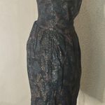 Staring At Stars Urban Outfitters Strapless Tapestry Zip Dress 4 Metallic Floral Photo 3