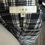 IRO  Black and White Button Down flannel Plaid thick Shirt Photo 7