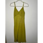 Lulus Green Faux Wrap Midi Dress Photo 3