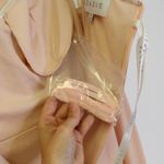 Azazie  Almendra Off the Shoulder Pleated‎ Chiffon Dress in Pearl Pink Size A16 Photo 8