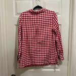 Lands' End  tunic length red plaid quarter button shirt size 6 Photo 1