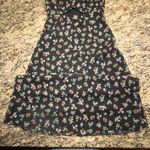 Bailey 44 Black Floral Midi Dress Spaghetti Straps Made In USA Size 0 Photo 1